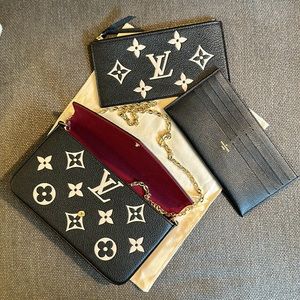 Louis Vuitton Félicie Pochette in Black/Beige. M80482